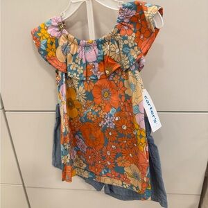 Carter's Floral Dress with Blue Shorts